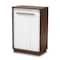 Baxton Studio Mette Mid-Century White and Walnut Finished 5-Shelf Wood Shoe Cabinet 157-9525 - alternate 1